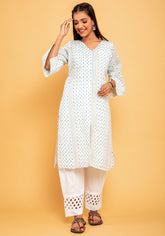 Blue Water Cotton Kurti